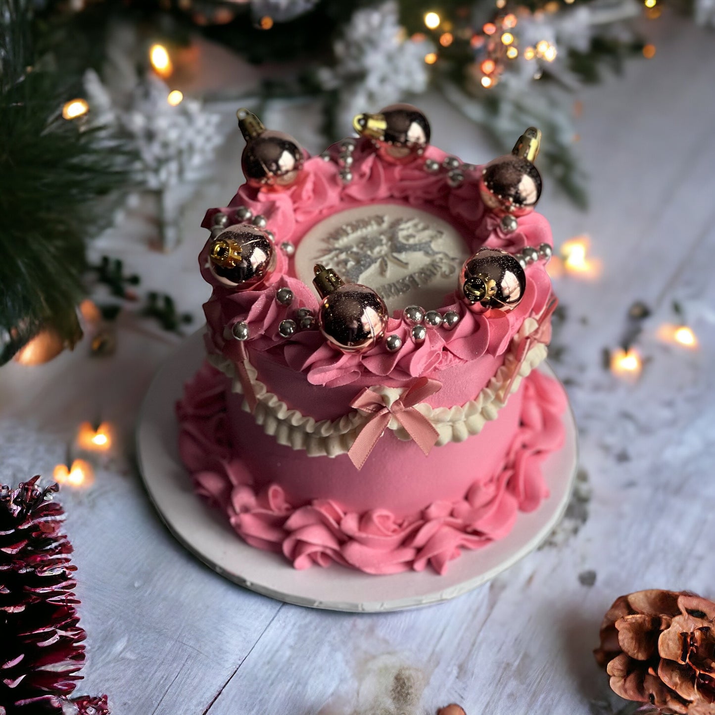 6 inch 2 layer Christmas cake