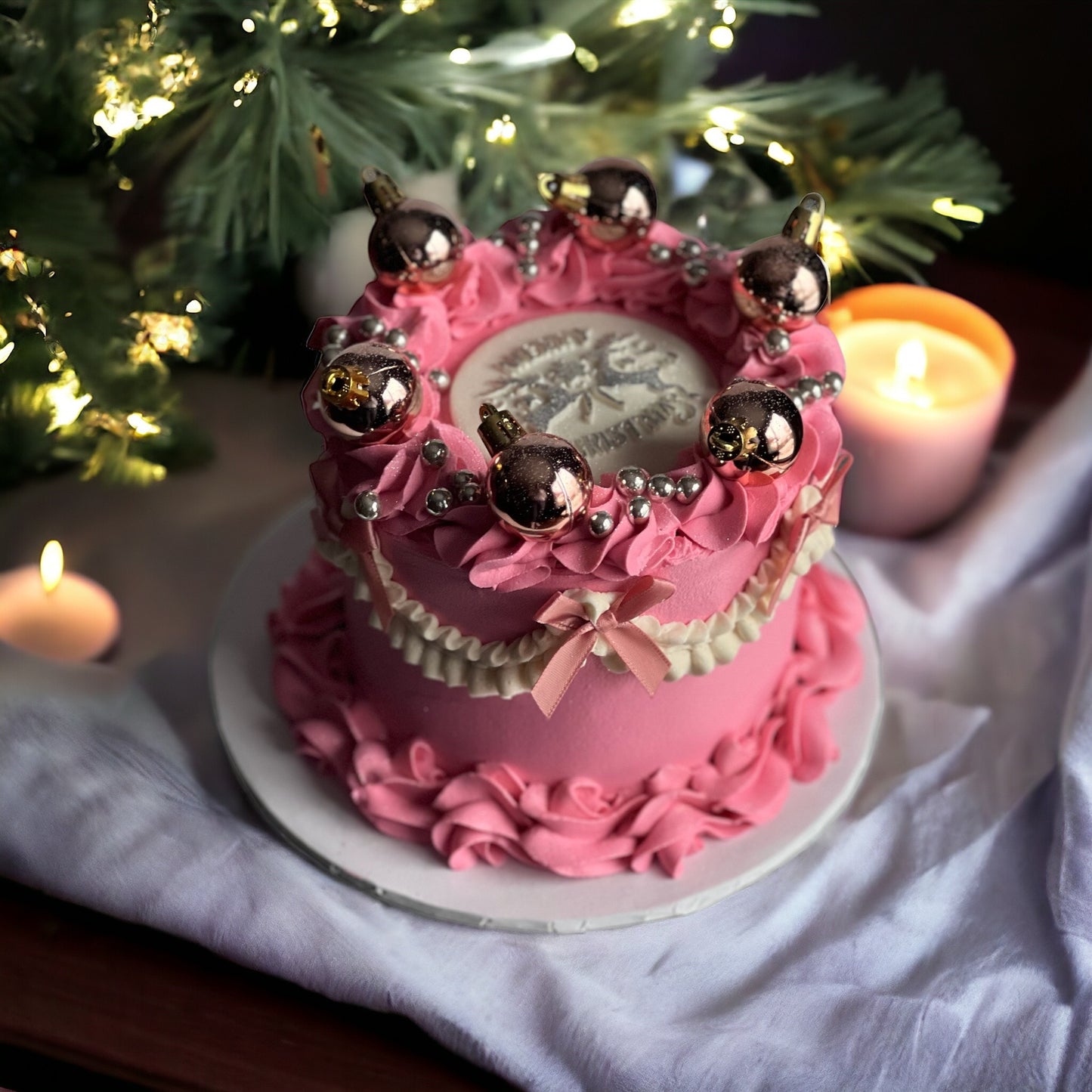 6 inch 2 layer Christmas cake